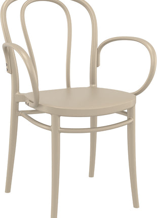 Beige Polypropylene Armchair | 57 x 52 x 85 cm