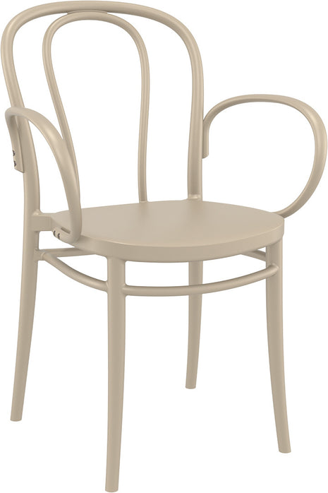 Beige Polypropylene Armchair | 57 x 52 x 85 cm