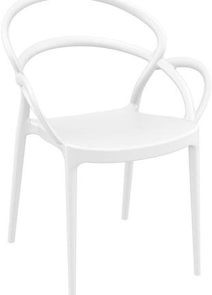 Polypropylene Armchair White | 57 x 56 x 82 cm