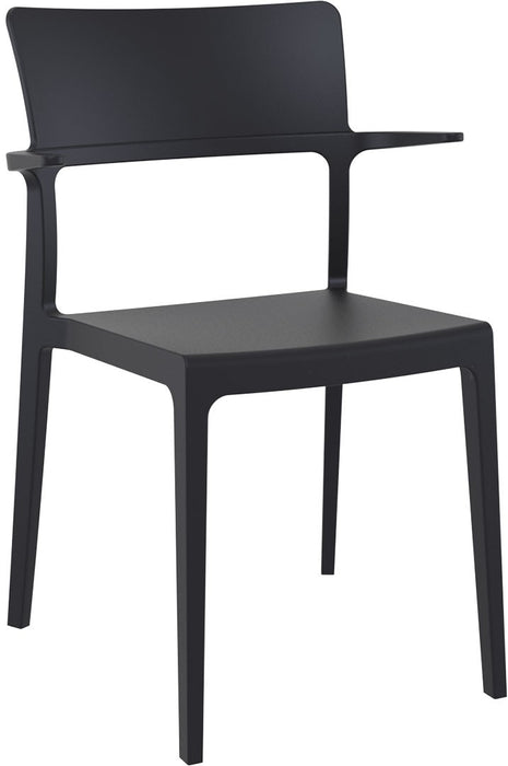 Polypropylene Armchair Black | 58 x 55 x 84 cm