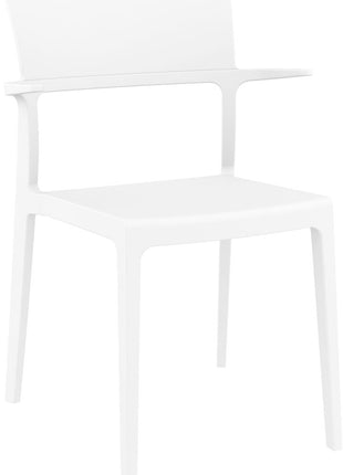 Polypropylene Armchair White | 58 x 55 x 84 cm