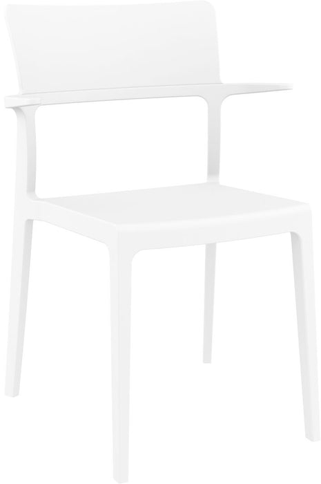 Polypropylene Armchair White | 58 x 55 x 84 cm