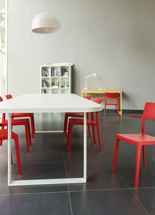 Polypropylene Armchair Red | 58 x 55 x 84 cm