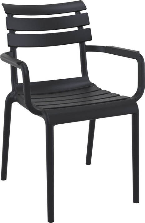 Polypropylene Armchair Black | 58 x 59 x 84 cm