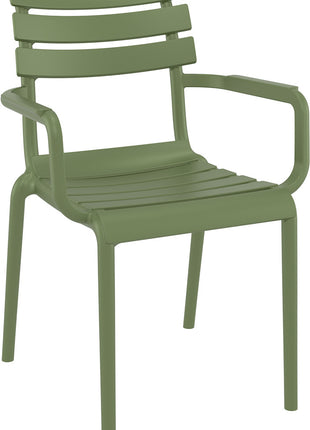 Polypropylene Armchair Olive | 58 x 59 x 84 cm