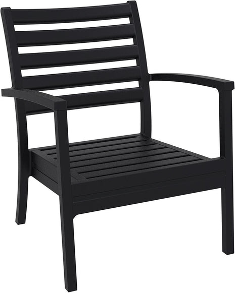 Polypropylene Lounge Armchair Black | 68 x 70 x 76 cm