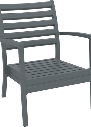 Polypropylene Lounge Armchair Dark Gray | 68 x 70 x 76 cm