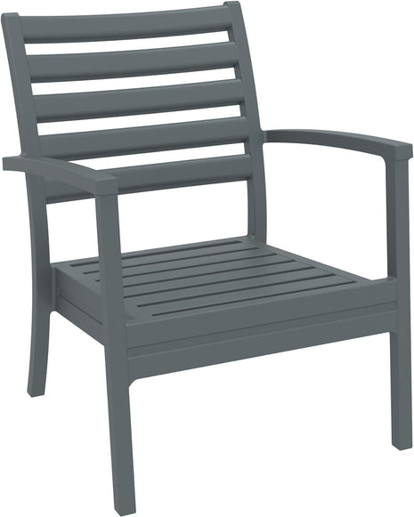 Polypropylene Lounge Armchair Dark Gray | 68 x 70 x 76 cm