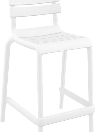 White Polypropylene Stool 65 cm | 52 x 55 x 95 cm