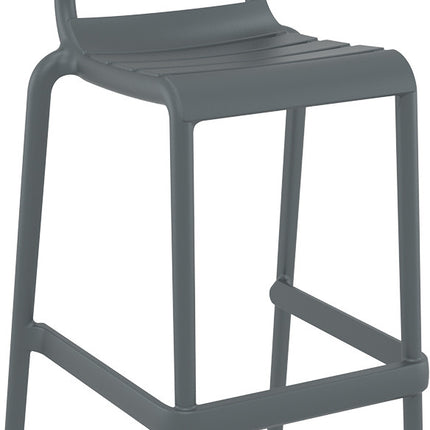 Dark Gray Polypropylene Stool 75 cm | 53 x 55 x 105 cm