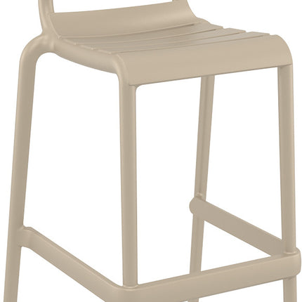 Beige Polypropylene Stool 75 cm | 53 x 55 x 105 cm