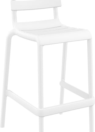 White Polypropylene Stool 75 cm | 53 x 55 x 105 cm