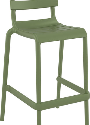 Olive Polypropylene Stool 75 cm | 53 x 55 x 105 cm