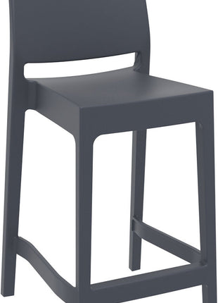 Dark Gray Polypropylene Stool 65 cm | 44 x 50 x 98 cm