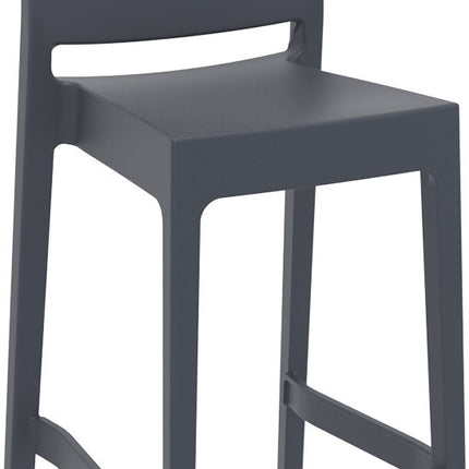 Dark Gray Polypropylene Stool 65 cm | 44 x 50 x 98 cm