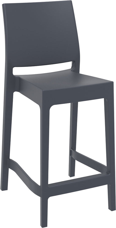 Dark Gray Polypropylene Stool 65 cm | 44 x 50 x 98 cm