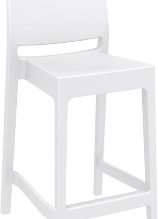 White Polypropylene Stool 65 cm | 44 x 50 x 98 cm