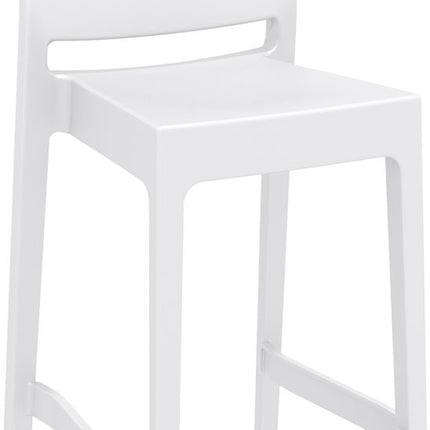 White Polypropylene Stool 65 cm | 44 x 50 x 98 cm