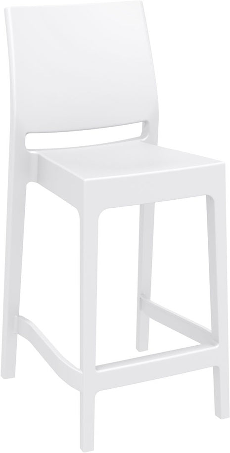 White Polypropylene Stool 65 cm | 44 x 50 x 98 cm