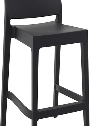 Polypropylene Stool Black 75 cm | 45 x 51 x 108 cm