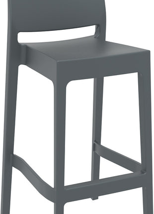 Dark Gray Polypropylene Stool 75 cm | 45 x 51 x 108 cm