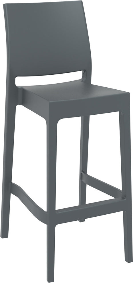 Dark Gray Polypropylene Stool 75 cm | 45 x 51 x 108 cm