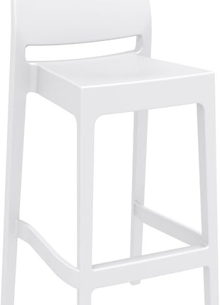 White Polypropylene Stool 75 cm | 45 x 51 x 108 cm