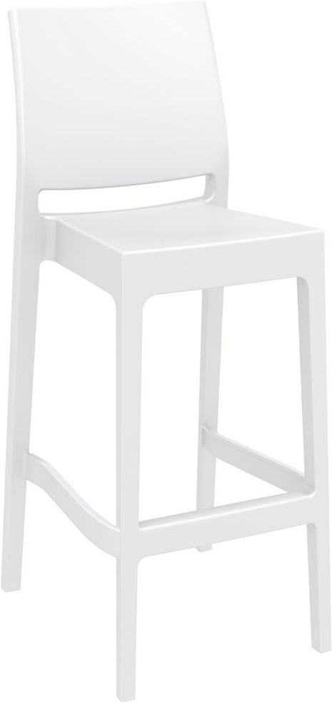 White Polypropylene Stool 75 cm | 45 x 51 x 108 cm