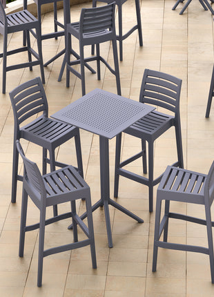 Dark Gray Polypropylene Stool 75 cm | 45 x 51 x 108 cm