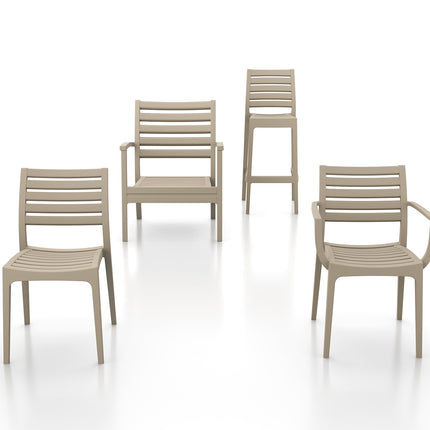 Beige Polypropylene Stool 75 cm | 45 x 51 x 108 cm