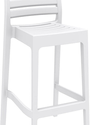 White Polypropylene Stool 75 cm | 45 x 51 x 108 cm