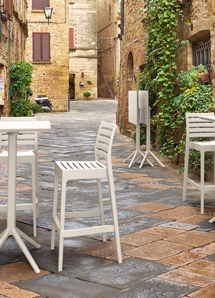 White Polypropylene Stool 75 cm | 45 x 51 x 108 cm