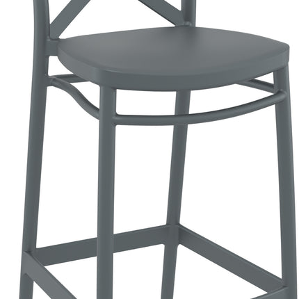 Dark Gray Polypropylene Stool 65 cm | 45 x 50 x 96 cm