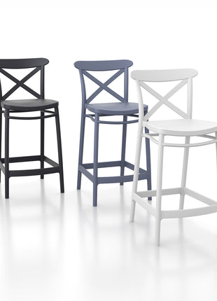 Dark Gray Polypropylene Stool 65 cm | 45 x 50 x 96 cm