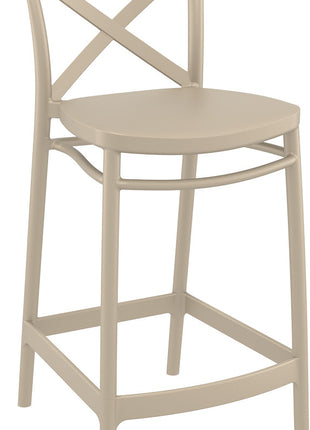 Beige Polypropylene Stool 65 cm | 45 x 50 x 96 cm