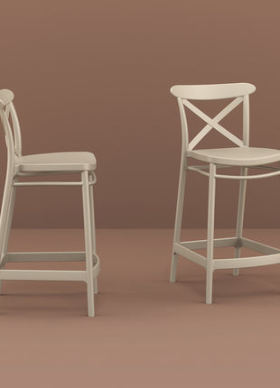 Beige Polypropylene Stool 65 cm | 45 x 50 x 96 cm