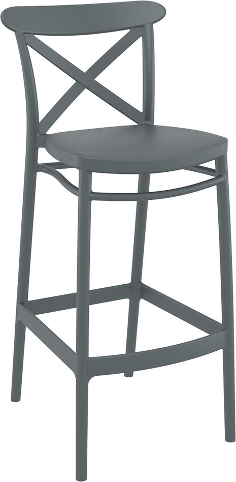 Dark Gray Polypropylene Stool 75 cm | 45 x 52 x 106 cm