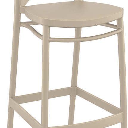 Beige Polypropylene Stool 75 cm | 45 x 52 x 106 cm