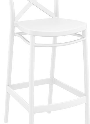 White Polypropylene Stool 75 cm | 45 x 52 x 106 cm