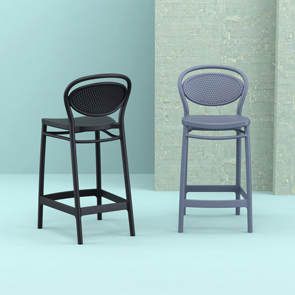 Dark Gray Polypropylene Stool 65 cm | 44 x 50 x 96 cm