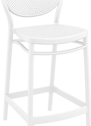 White Polypropylene Stool 65 cm | 44 x 50 x 96 cm