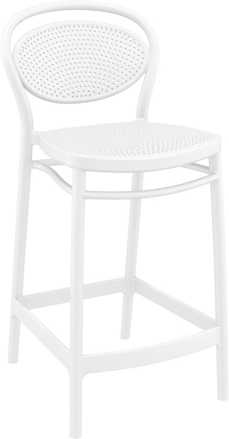 White Polypropylene Stool 65 cm | 44 x 50 x 96 cm