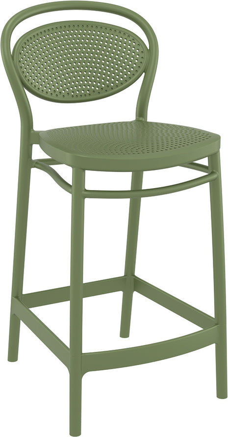 Olive Polypropylene Stool 65 cm | 44 x 50 x 96 cm