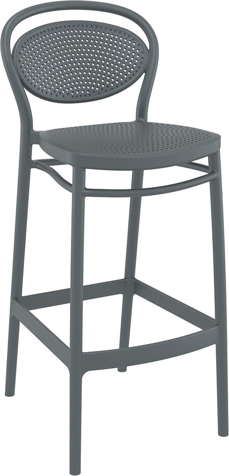 Dark Gray Polypropylene Stool 75 cm | 45 x 52 x 106 cm