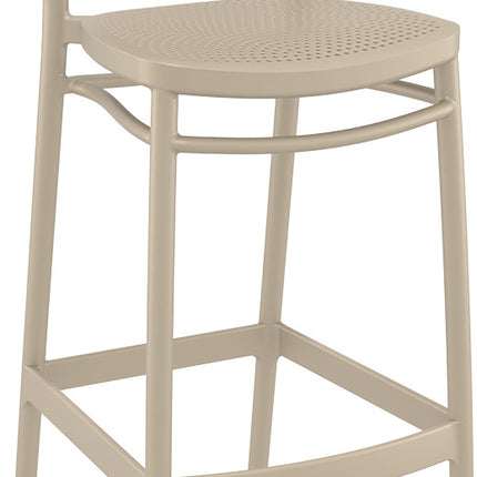 Beige Polypropylene Stool 75 cm | 45 x 52 x 106 cm