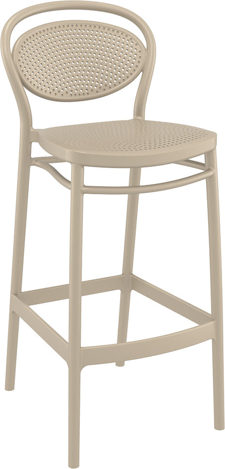 Beige Polypropylene Stool 75 cm | 45 x 52 x 106 cm