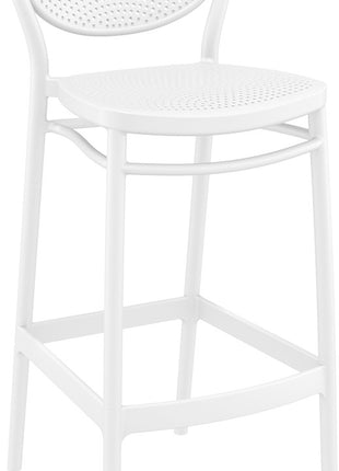 White Polypropylene Stool 75 cm | 45 x 52 x 106 cm