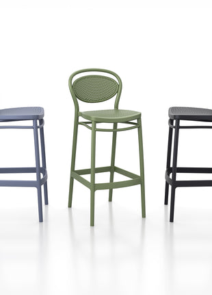 Olive Polypropylene Stool 75 cm | 45 x 52 x 106 cm