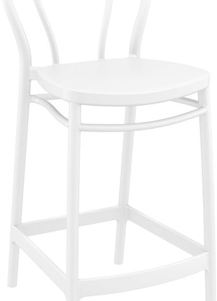 White Polypropylene Stool 65 cm | 44 x 50 x 96 cm