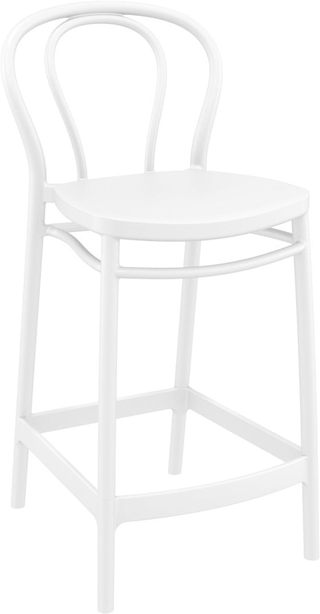 White Polypropylene Stool 65 cm | 44 x 50 x 96 cm